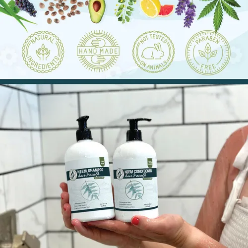Miniatura 6 de Zatural Neem - Acondicionador para el cuero cabelludo y el cabello, fórmula de acondicionamiento profundo con extractos botánicos, apoya