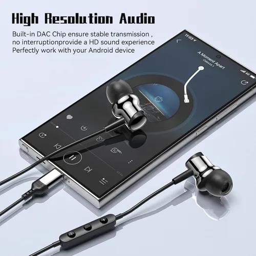 Miniatura 9 de Auriculares USB C para Samsung S25 S24 S23 Ultra FE S22 A55 A54 Auriculares con Cable Magnéticos Intrauditivos Tipo C con Micrófono Control