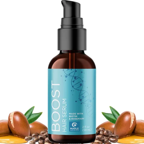 Suero voluminizador de biotina para el cabello para hombres y mujeres, suero de cafeína para el cuidado del cabello y el cuero cabelludo con aceite