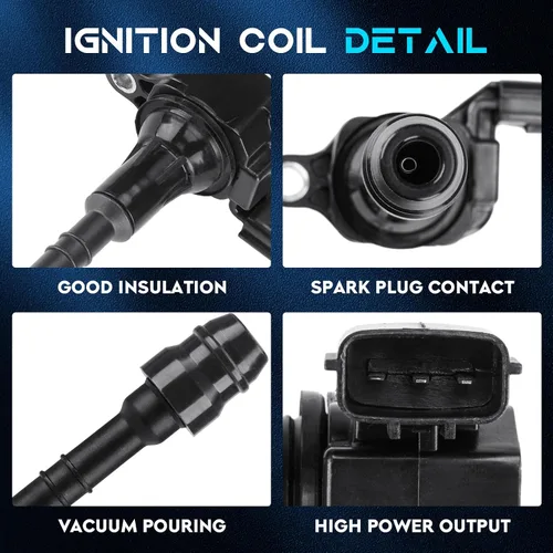 Miniatura 2 de Juego de 6 bobinas de encendido, paquete de 6 bujías Iridum de 3.5L 4.0L compatibles con Infiniti QX4 I35 01-12, Nissan Pathfinder, 02-06 Altima