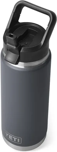Miniatura 17 de YETI Rambler - Botella de acero inoxidable aislada al vacío con tapa y popote, 26 onzas, color negro