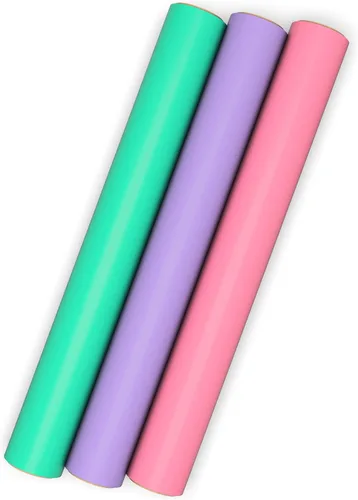 Miniatura 2 de Hallmark Image Arts - Mini rollos de papel de regalo de cumpleaños, paquete de 3 (verde menta sólido, morado y rosa) para baby showers, día