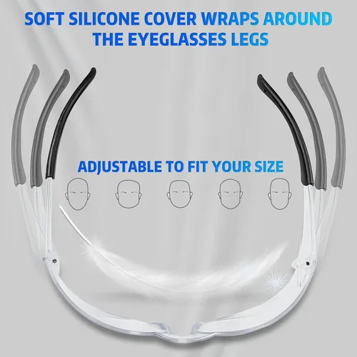 Miniatura 5 de Salfboy Gafas de Seguridad Ansi Z87.1 Gafas de Seguridad Transparentes a Granel Lentes Resistente al Impacto Gafas Protectoras para Hombres