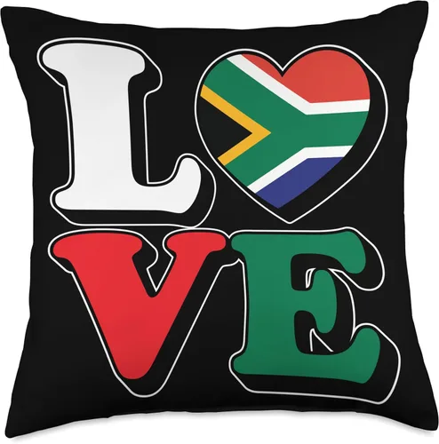 I Heart South Africa Is In My Heart Traveler Gifts I Love South Africa Travel Souvenir Vacation African Pride - Almohada de 18 x 18 pulgadas,