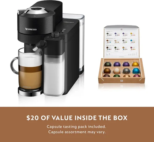 Miniatura 8 de Nespresso Vertuo Lattissima - Cafetera para café y espresso de De'Longhi, color negro mate y brillante