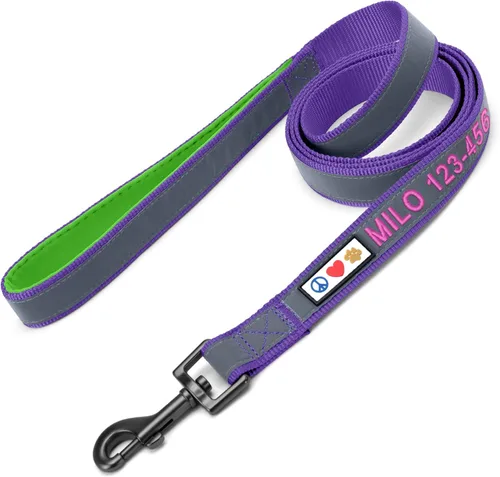 Miniatura 70 de Pawtitas correa para mascotas/cachorro de ft reflectante de perro con collar y arnés de juego que se venden por separado., Rosado (Pink Camo)