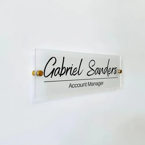 Miniatura 6 de Placa de identificación de pared, nombre de puerta, título, regalos de oficina, letrero ejecutivo, placa de nombre de pared, regalo de trabajo