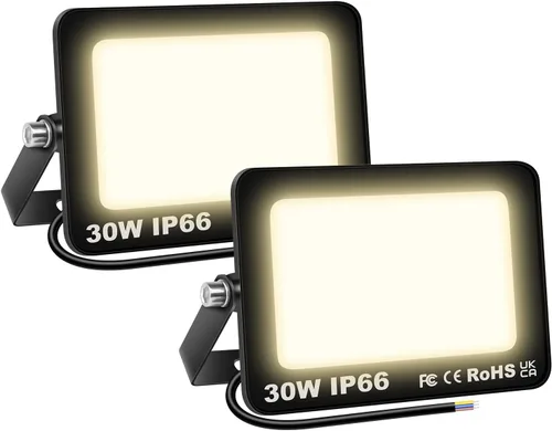 Miniatura 11 de SKYWORLD Paquete de 2 luces LED de inundación para exteriores, 20 W 2000 lm, luz de inundación LED de seguridad, luz diurna de 4000 K, luz blanca