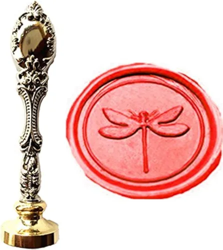 Sello de cera de libélula de bronce de lujo Metal pavo real decorativo invitación de boda tarjeta de Navidad paquete de envoltura de regalo sello de