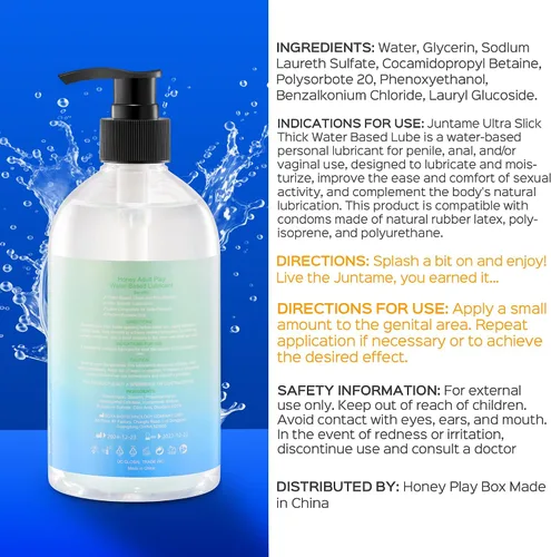 Miniatura 2 de Lubricante a base de agua, lubricante personal para hombres, mujeres y parejas, lubricante anal para una comodidad suave y duradera, antiadherente