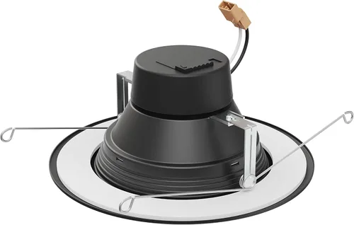 Miniatura 2 de Satco S11835/08 ColorQuick LED Downlight Retrofit, CCT seleccionable por color 2700K/3000K/3500K/4000K/5000K, 5-6 pulgadas, negro, paquete de 8