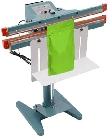 Sellador térmico de impulso de pie de 24 pulgadas, 110 V, 1100 W, 60 Hz, sellador de bolsas de pedal, máquina de sellado térmico con tiempo de