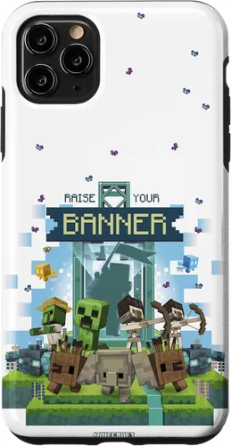 Miniatura 13 de Minecraft Legends Raise Your Banner Mobs Group Shot - Carcasa para iPhone 17