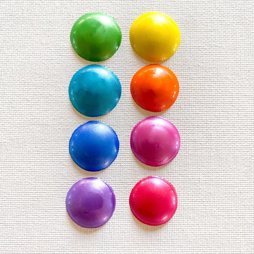 Miniatura 5 de milo Pintura lavable Témpera nacarada brillante Juego de 8 colores de botellas de 8 onzas Fabricado en los Estados Unidos Pinturas de póster