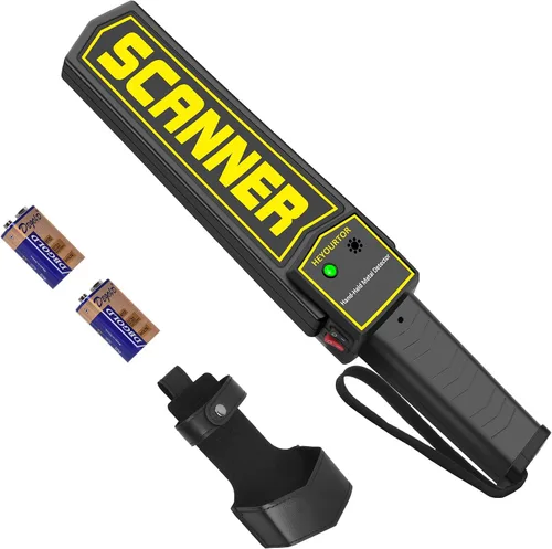 Varita detector de metales portátil, varita de seguridad, varita de escáner de seguridad multiusos para detección de metales y armas..