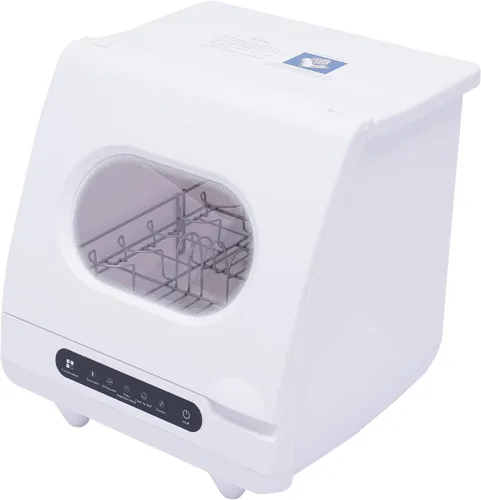Miniatura 10 de Lavavajillas portátil para encimera, 1200 W, 110 V, mini lavadora con 3 programas de lavado, lavavajillas compacto a prueba de fugas en seco