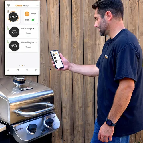 Miniatura 4 de ProTemp S1 Termómetro inteligente patentado para parrillas con Hub, Wi-Fi y Bluetooth para Weber, Big Green Egg, parrillas para ahumar, offset