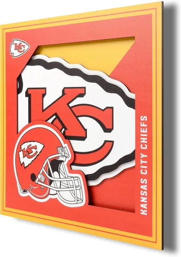 Miniatura 8 de YouTheFan Arte de pared de la serie de logotipos 3D con licencia oficial de la NFL, hecho de múltiples capas, listo para colgar en la pared, diseño