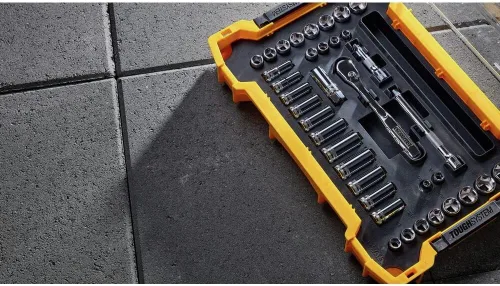 Miniatura 6 de DEWALT Juego de enchufes con bandeja Toughsystem, 3/8 pulg., juego de 37 piezas (DWMT45400)