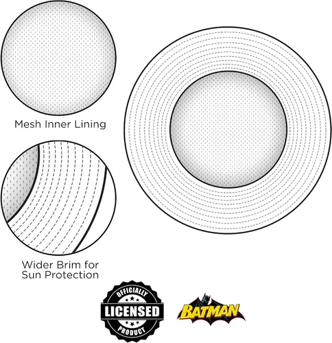 Miniatura 5 de DC Comics Gorra de béisbol con diseño de pescador, sombrero de sol para niños de 2 a 4 años