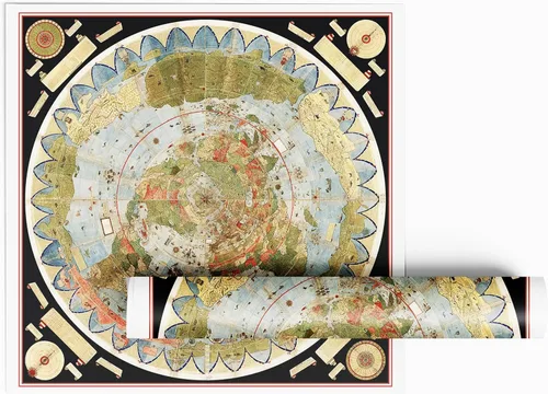 Miniatura 7 de 1587 Urbano Monte - Mapa del mundo para pared, póster plano sin marco, modelo de globo terráqueo, mapa histórico, cartófilos, regalos para amantes
