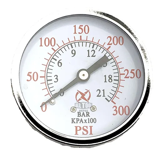 Miniatura 13 de Manómetro de presión de aire de 2" Montaje lateral inferior 1/4" NPT 2" Dial - 0 a 200 PSI