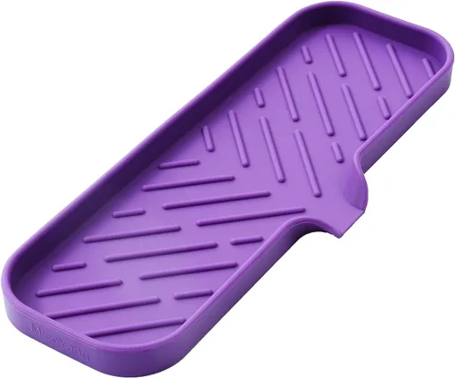 Miniatura 40 de MicoYang Jaboneras de baño de silicona con boquilla de drenaje, organizador de fregadero de cocina, soporte de esponja, bandeja de jabón para Azul