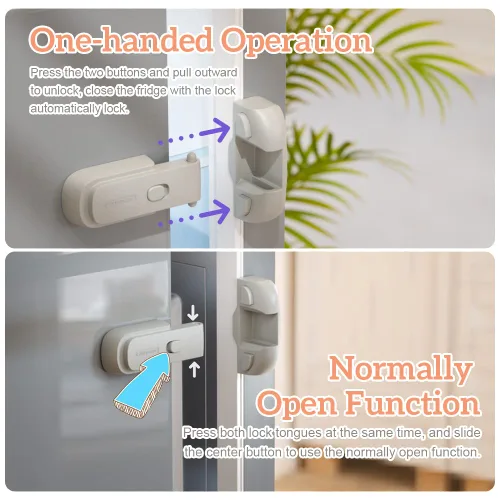 Miniatura 2 de Mom's Choice Gold Awards Ganador – EUDEMON 1 paquete de cerradura de puerta actualizada para refrigerador/nevera/congelador a prueba de niños