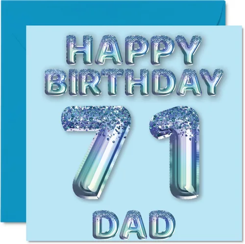 Miniatura 292 de Stuff4 Tarjeta de primer cumpleaños para niños, globo de fiesta con purpurina azul, tarjetas de feliz cumpleaños para niño de 1 año, nieto, hijo, 57