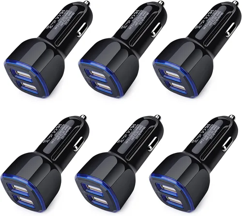 Miniatura 8 de Cargador de coche para iPhone, paquete de 3 unidades de 2.4 A, cargador USB de carga rápida para iPhone 16e 16 15 14 13 12 11 Pro Max SE XR XS X 8 7
