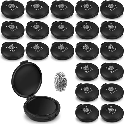 Miniatura 11 de ERKOON Almohadillas de tinta de huellas dactilares, almohadilla de tinta de huellas dactilares para suministros notariales, identificación, tarjetas