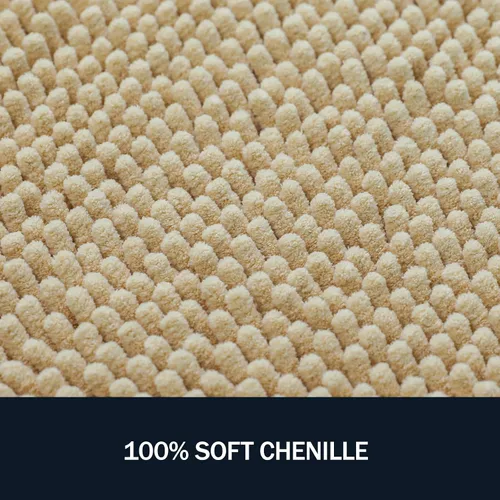 Miniatura 6 de LINLA Juego de 3 alfombras de baño de felpilla absorbente antideslizante, juego de alfombras de felpilla de felpa gruesa, se pueden lavar y secar