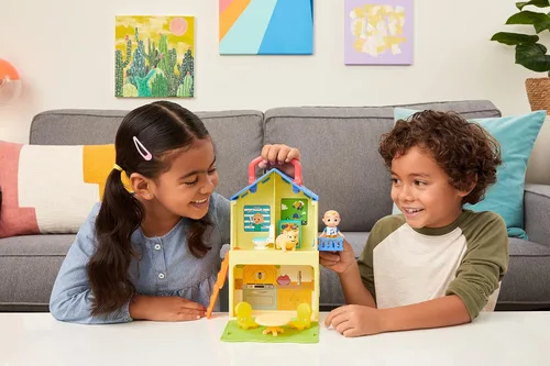 Miniatura 14 de Deluxe Pop n' Play House de CoComelon - Casita plegable con JJ, el papá de JJ, Bingo el cachorro y accesorios para la casita - Juguetes para niños