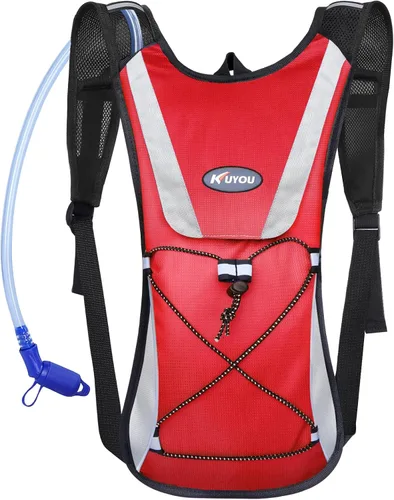 Miniatura 10 de KUYOU Running Hydration Vest - Lightweight Insulated Hydration Backpack with 2L Water Bladder, Adjustable Chest Straps and Reflective Water Backpack