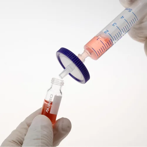 Miniatura 3 de Filtros de jeringa PVDF Filtración hidrofílica 0.45um micrones Tamaño de poro 0.984 in Diámetro de membrana Disco de membrana PVDF de laboratorio
