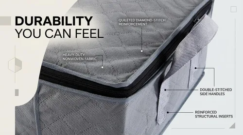 Miniatura 7 de Contenedores de almacenamiento para ropa, bolsas de armario, contenedores de 35 L, cajas organizadoras de ropa para organizar mantas, sábana