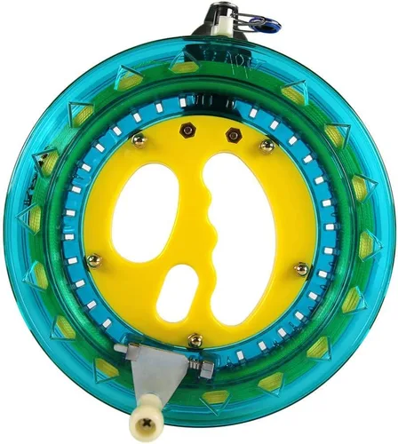 Bobinadora de carrete de cuerda de cometa de 7 pulgadas de diámetro con línea de 600 pies (60 libras) para niños, adolescentes y mujeres Azul