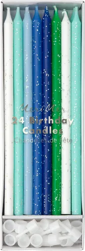 Miniatura 3 de Velas de cumpleaños Meri Meri, 24 velas Plata