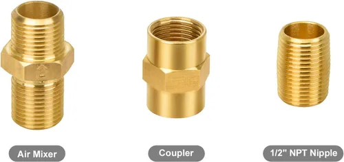 Miniatura 2 de Válvula de Mezcla de Aire para Hogueras Stanbroil, Válvula Mezcladora de Aire de Latón Sólido de 1/2" con Capacidad Alta de 150K BTU para Hogueras