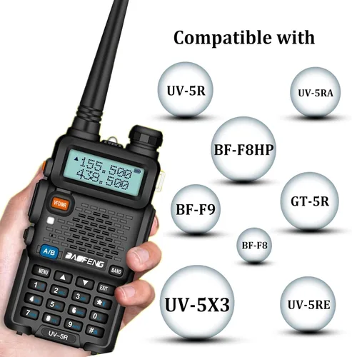Miniatura 3 de Batería UV-5R Cargador tipo c de mayor capacidad 3800mAh Batería recargable BL-5 para radio bidireccional BF-F8HP UV-5RE RD-5R Radio jamón UV-5RTP