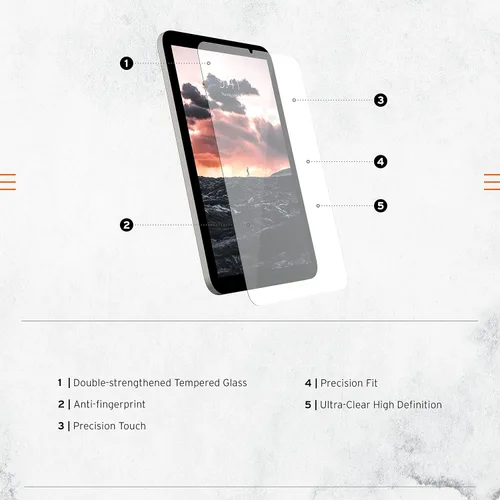 Miniatura 2 de URBAN ARMOR GEAR UAG - Protector de pantalla diseñado para iPad mini A17 Pro (2024), A2993, A2995, A2996, (6ª generación, 2021), protector
