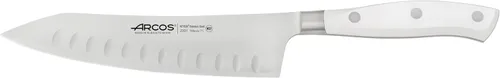 Miniatura 13 de Arcos Cuchillo forjado dentado de acero inoxidable de nitrum de 5 pulgadas y hoja de 5.118 in. Mango ergonómico POM de polioximetileno. Serie Blanco