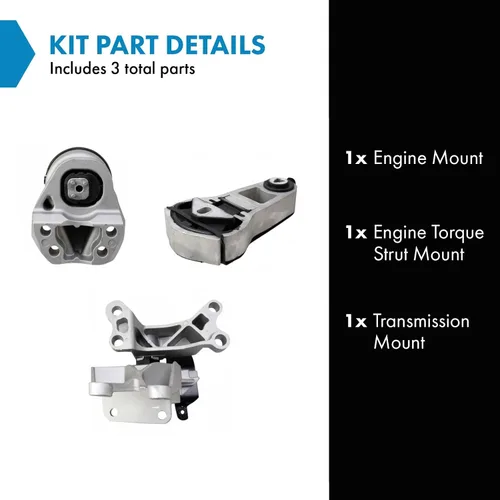 Miniatura 2 de TRQ Kit de montaje de motor y transmisión Set de 3 para Ford Explorer Truck SUV Nuevo