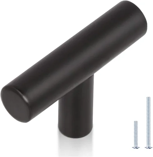 Miniatura 8 de Asas para gabinete de cocina, de acero inoxidable, color negro