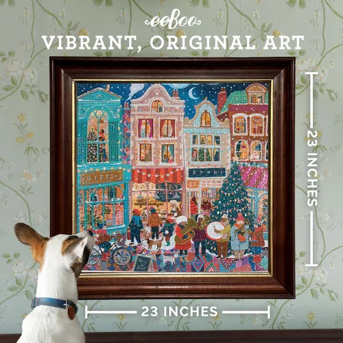 Miniatura 3 de eeBoo Rompecabezas de 1000 piezas - Un rompecabezas de vacaciones felices para adultos, cuadrado de 23 x 23 pulgadas, hecho con tablero reciclado