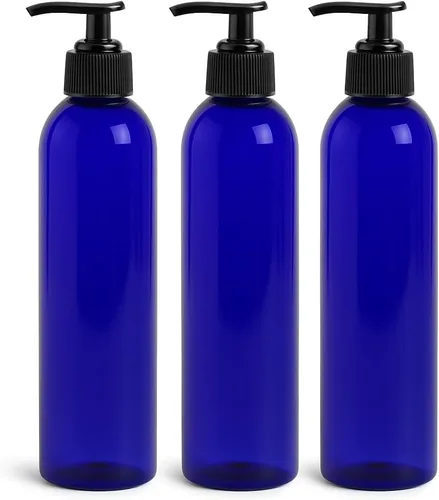 Miniatura 19 de Royal Massage Botella con bomba tipo bala de 8 onzas, aceite de masaje, loción, jabón, dispensador de champú, PET sin BPA con bomba de bloqueo Verde