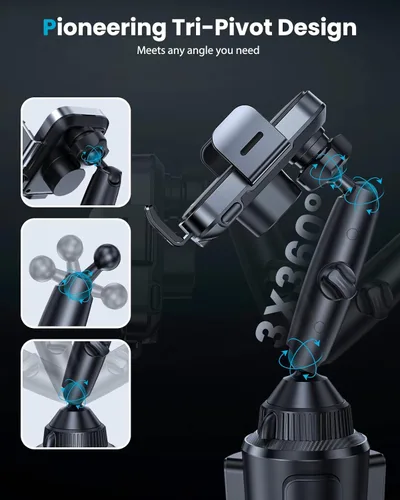 Miniatura 5 de APPS2Car Cargador inalámbrico de doble bobina para automóvil, sujeción automática de 15 W, soporte de carga inalámbrica para teléfono, soporte