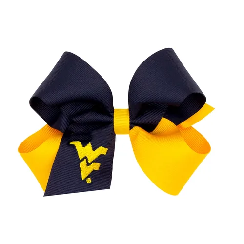 Miniatura 58 de Divine Creations - Lazo para el pelo de dos tonos para niñas con temática universitaria para el día del juego, por Wee Ones en un clip WeeStay