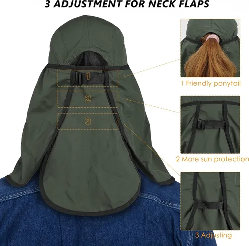 Miniatura 4 de GADIEMKENSD Sombrero de pesca plegable UPF 50+ 360 para exteriores