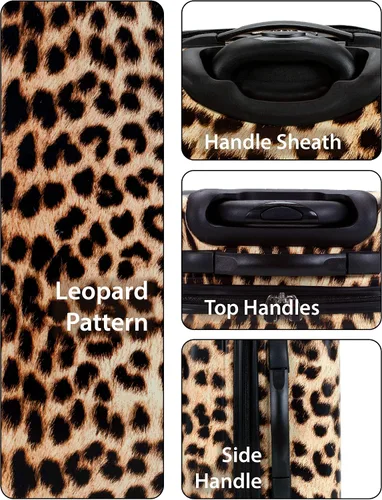 Miniatura 6 de Rockland - Equipaje Safari con carcasa rígida y ruedas, Leopard), F196-LEOPARD